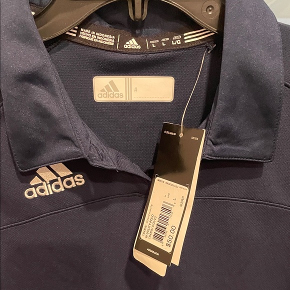 Adidas Dark Blue Golf Polo with White Details, L, NWT, Women’s Golf Shirt - Picture 2 of 10